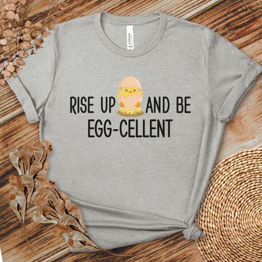 Eggscellent Attitude Motivational Tee