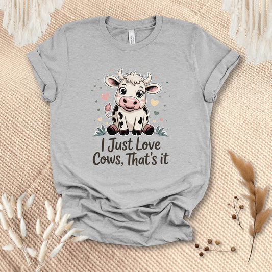 Cute Cow Lover T-Shirt – Kawaii Dairy Cow Graphic Tee for Farm Animal Fans