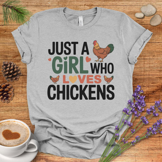 Vintage Just a Girl Chicken Tee
