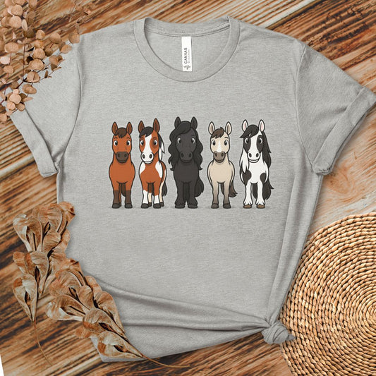 Cute Cartoon Horses Shirt