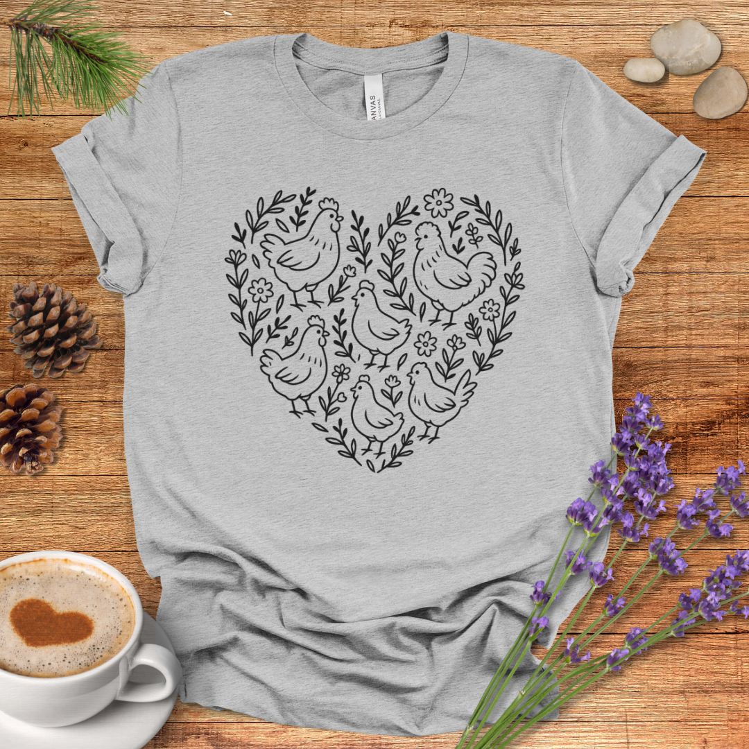 Chicken Heart Floral Tee