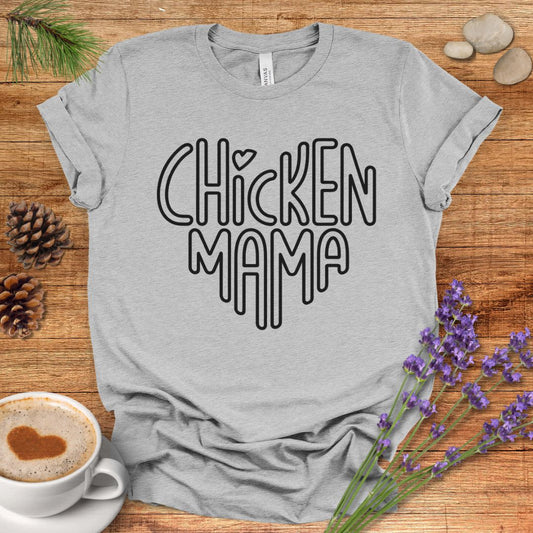 Retro Block Letter Chicken Mama Shirt