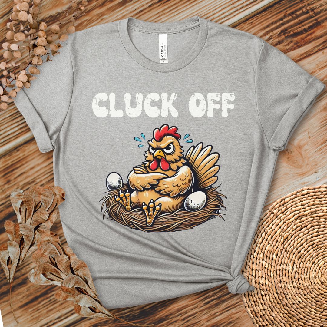 Broody Hen Nest Tee, Cartoon Hen Protecting Eggs