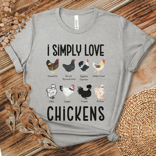 I Simply Love Chickens T-shirt 2