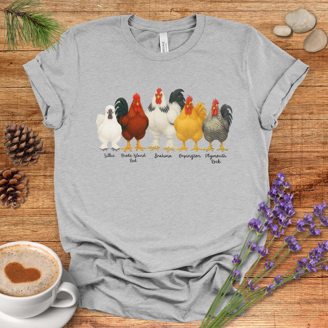 Rooster Roster Chicken T-Shirt