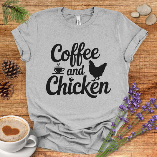 Caffeine and Chickens Tee