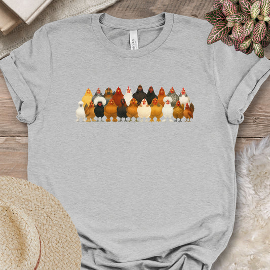Popular Chicken Breeds Lineup T-Shirt
