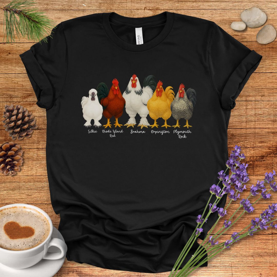 Rooster Roster Chicken T-Shirt
