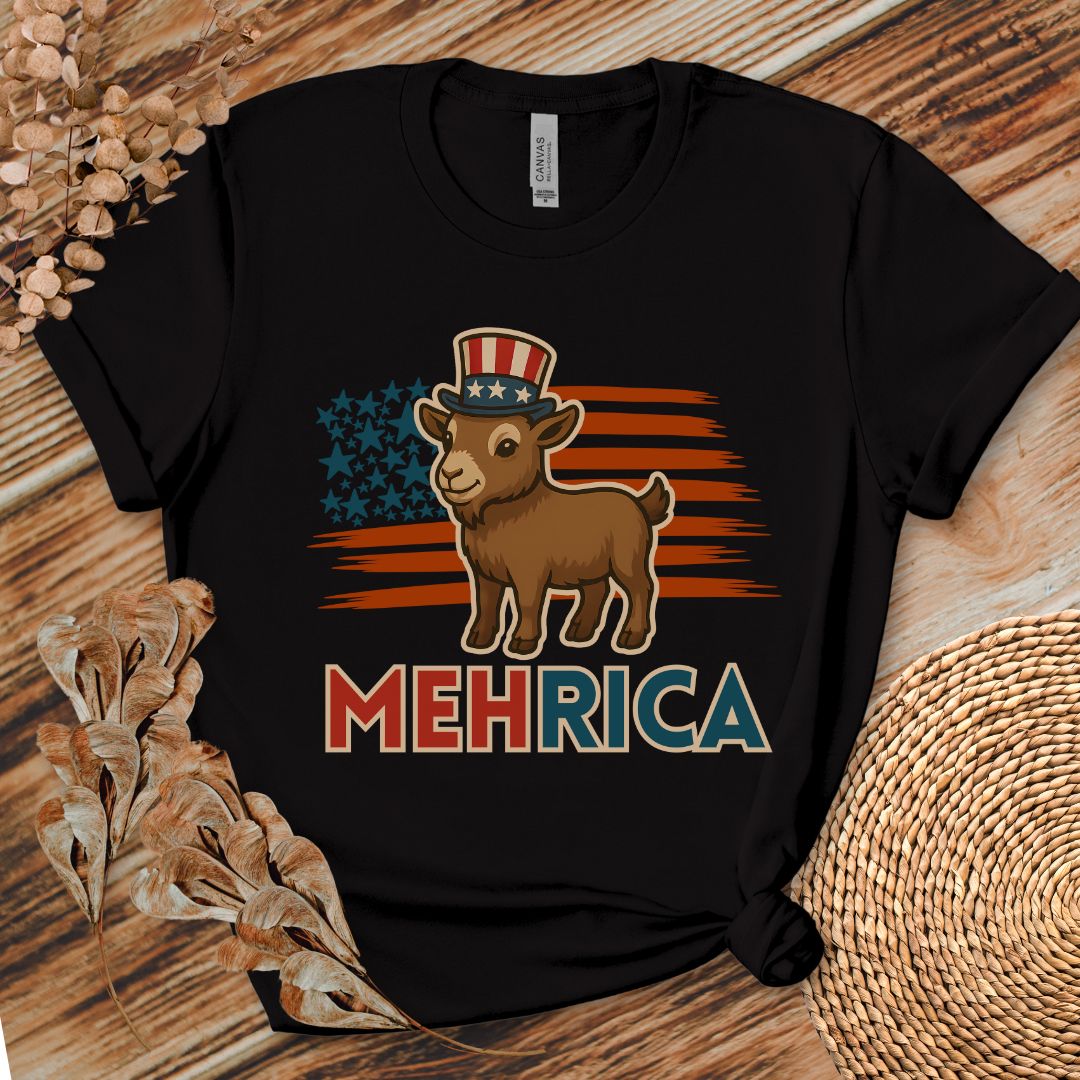 MehRica Patriotic Goat Tee