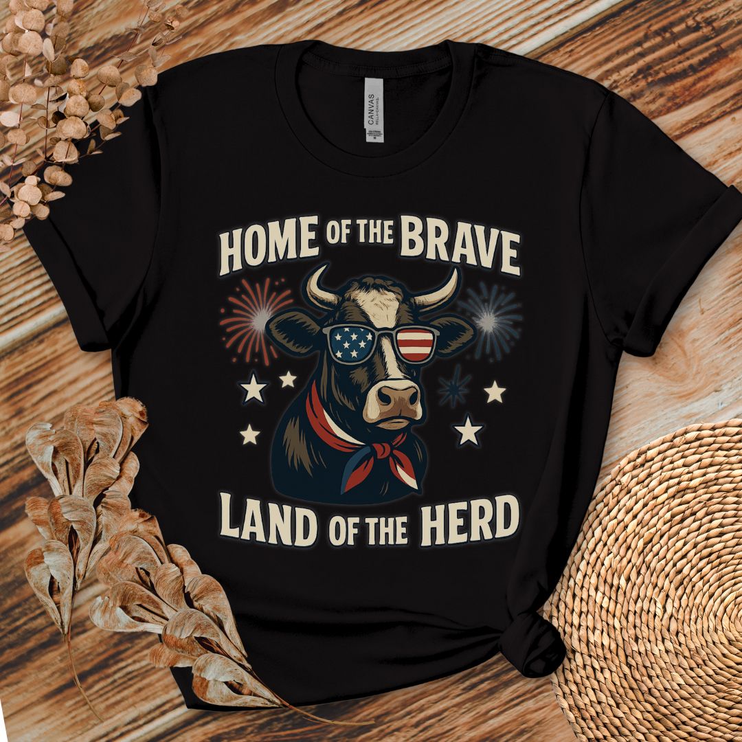 Home of the Brave Cow Shirt