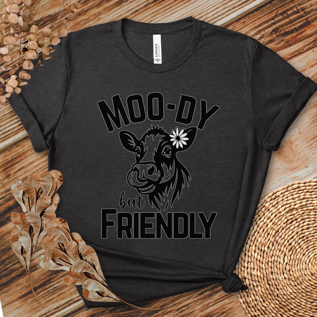 Moo-dy But Friendly Cow Shirt