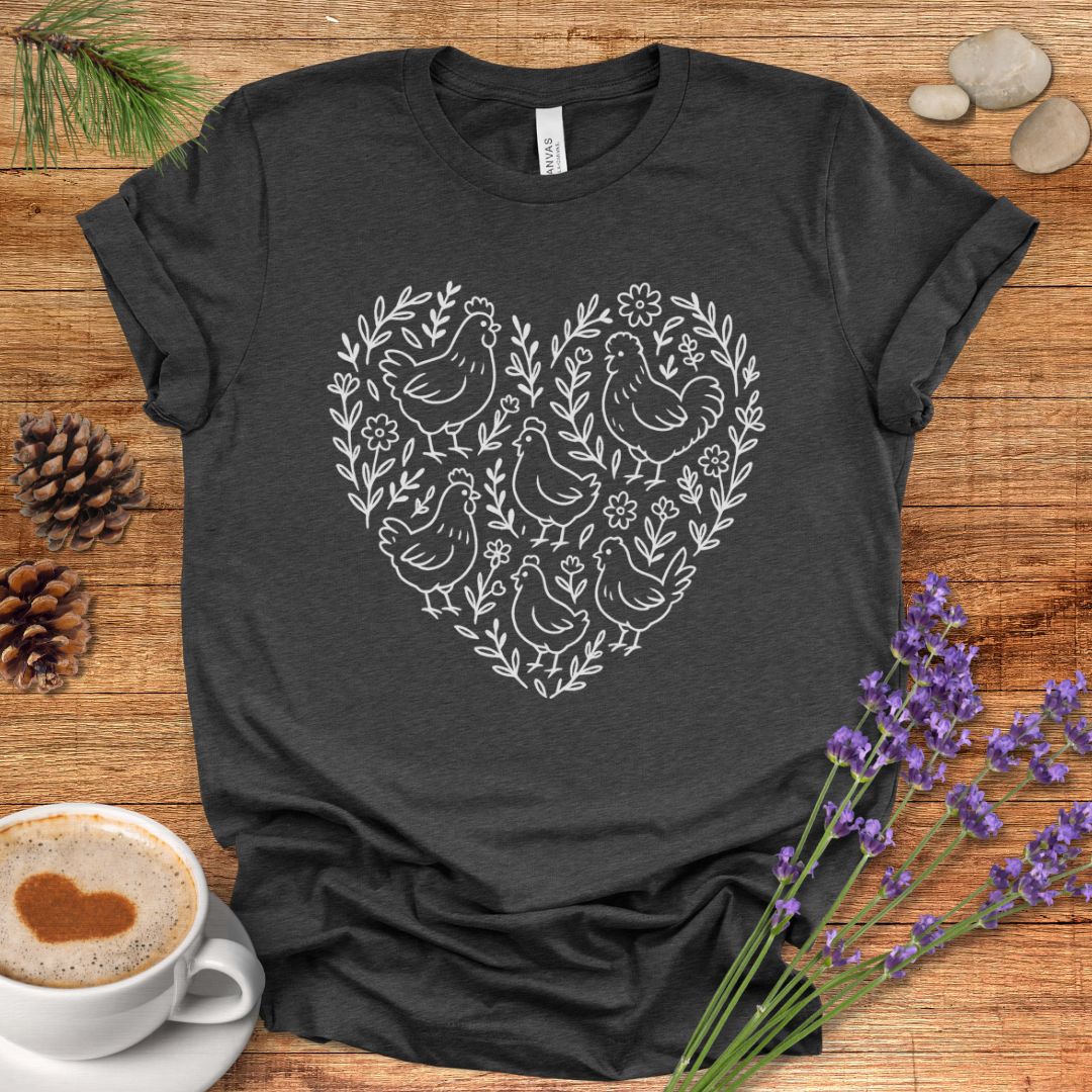 Chicken Heart Floral Tee