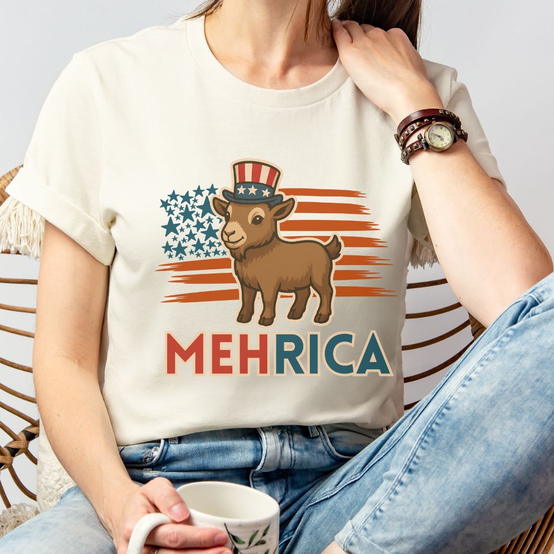 MehRica Patriotic Goat Tee