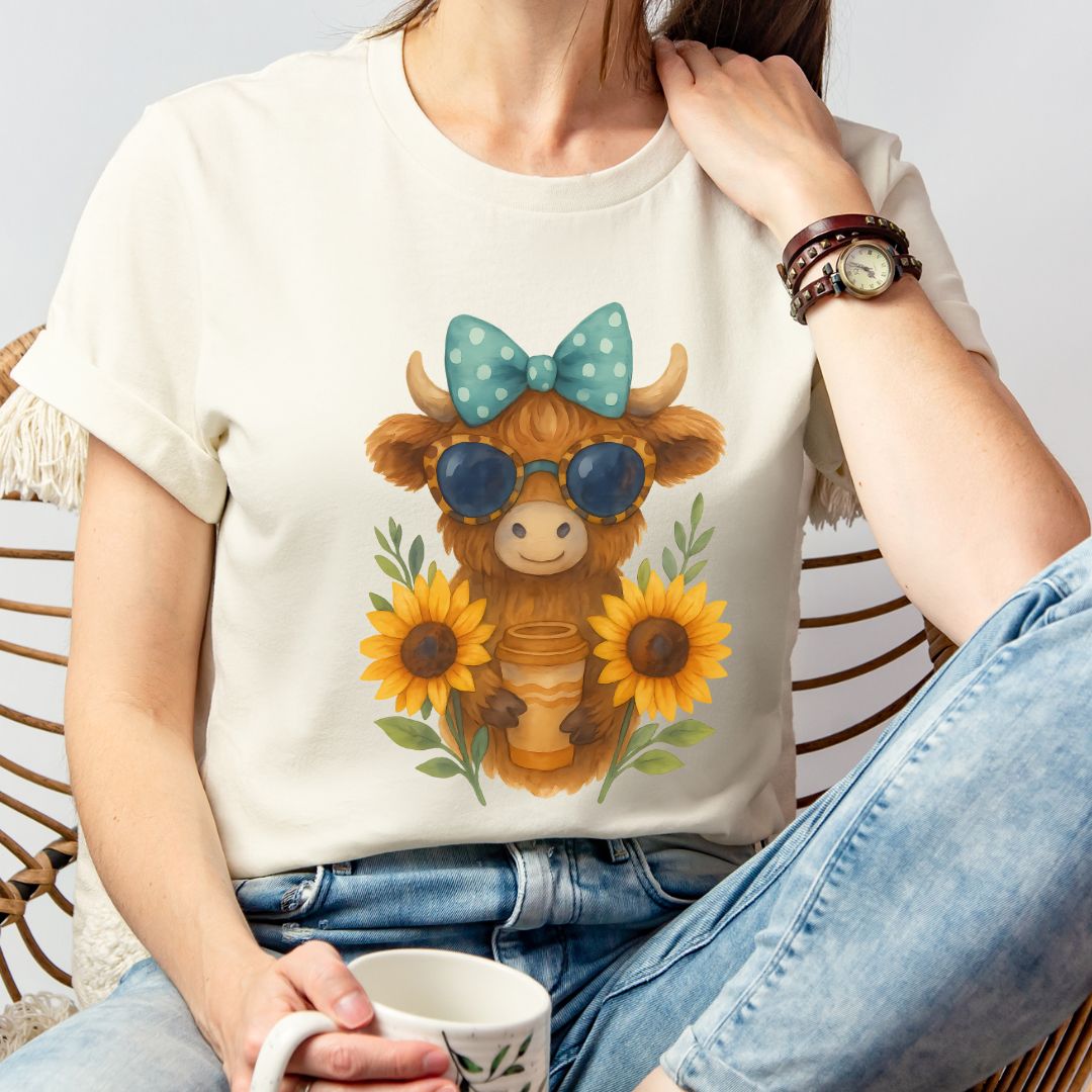 Cute Highland Cow Coffee Shirt