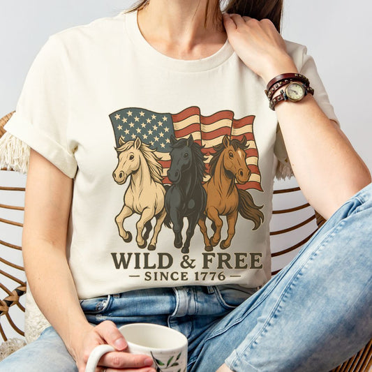 Wild & Free Trio Horse Tee