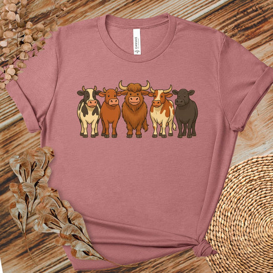 Cow Crew Cartoon Farm Shirt