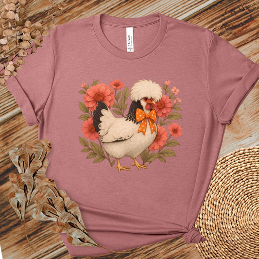 Floral Polish Chicken Shirt