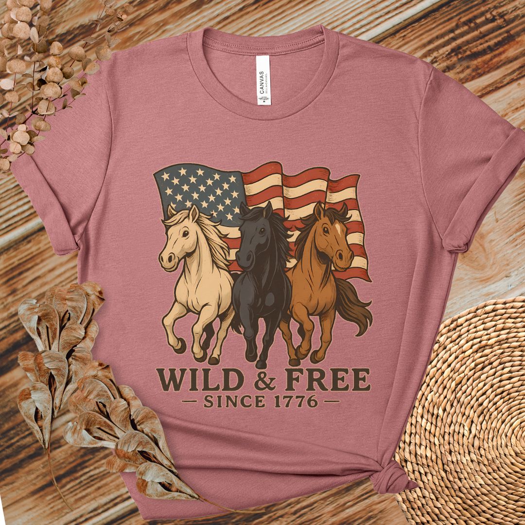 Wild & Free Trio Horse Tee