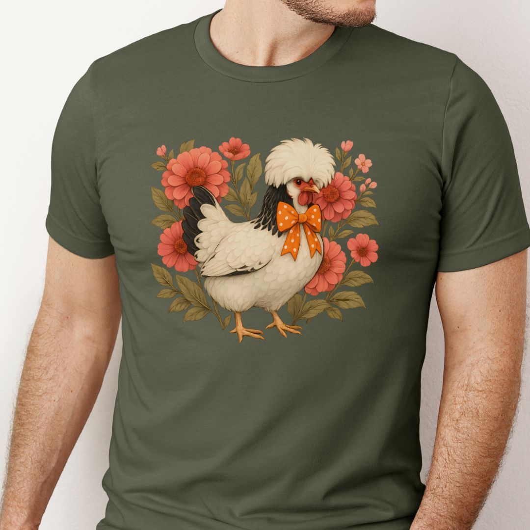 Floral Polish Chicken Shirt