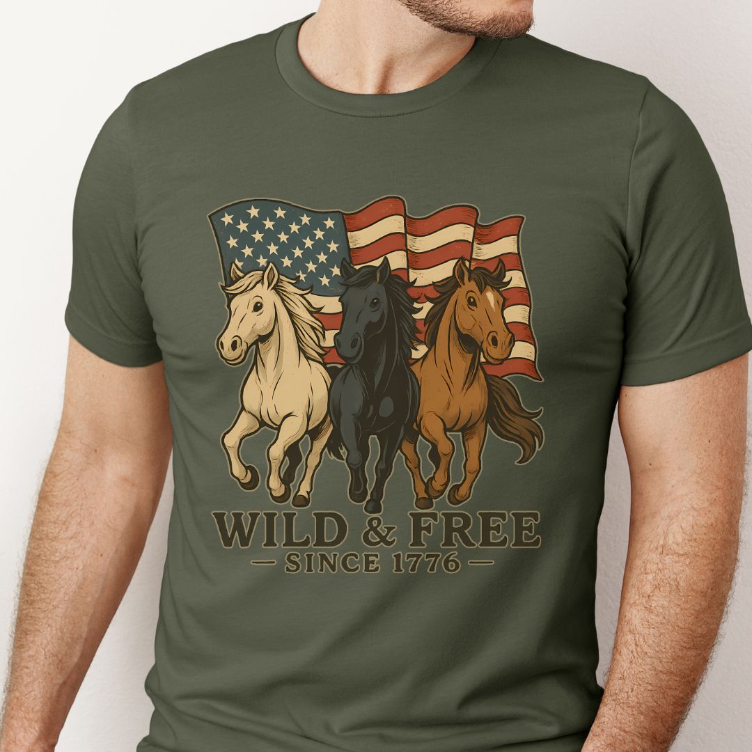 Wild & Free Trio Horse Tee