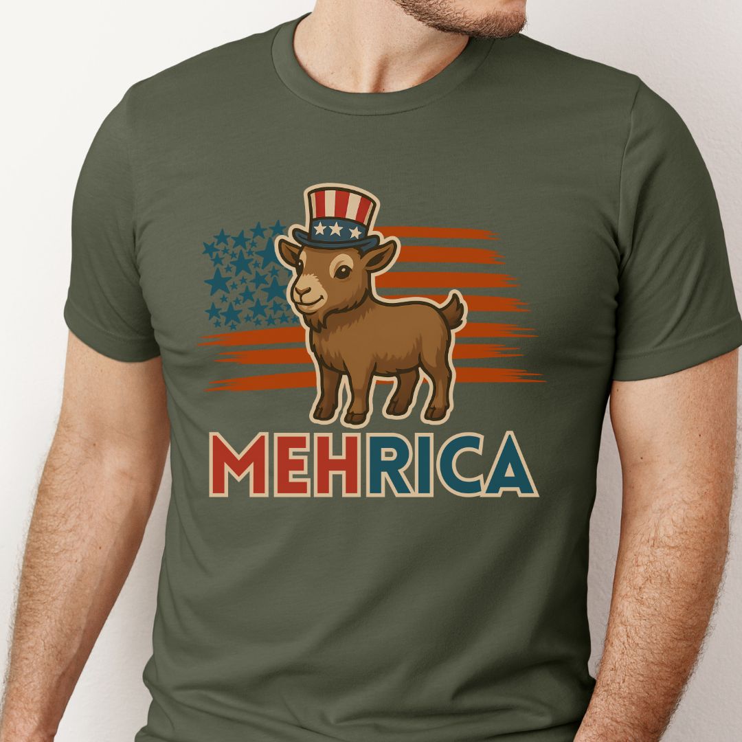 MehRica Patriotic Goat Tee