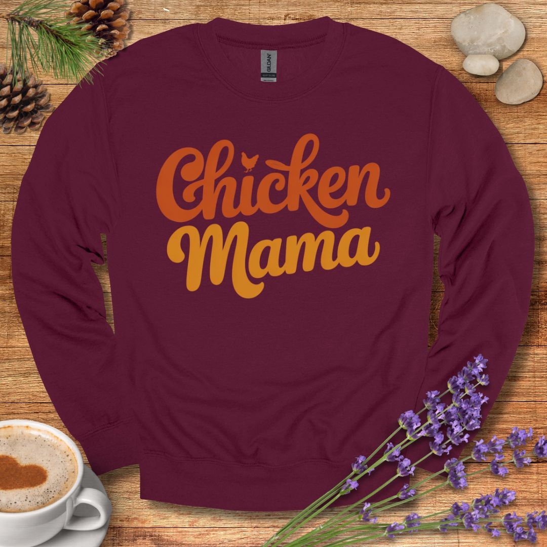 Chicken Mama Sweatshirt – Retro Farm Animal Pullover Gift for Poultry Moms & Backyard Keepers