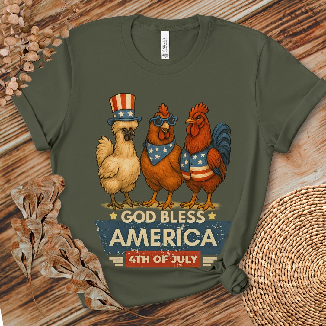 God Bless America Chicken Shirt