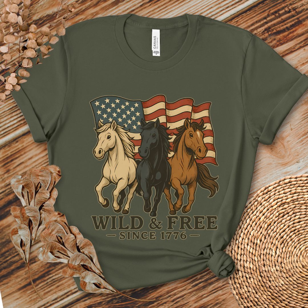 Wild & Free Trio Horse Tee