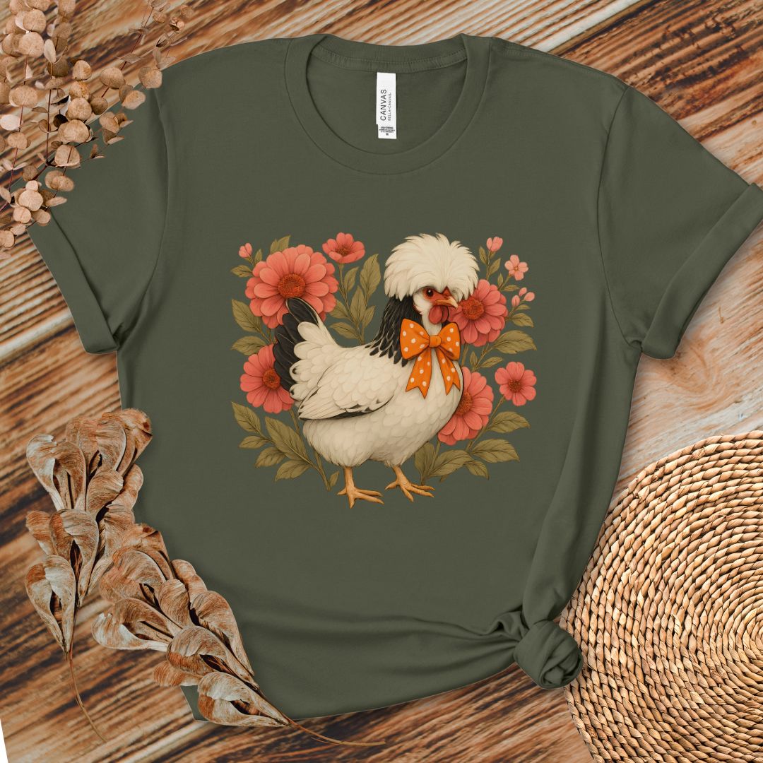 Floral Polish Chicken Shirt