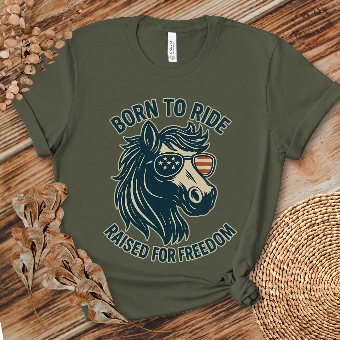 Born to Ride Freedom Horse Tee