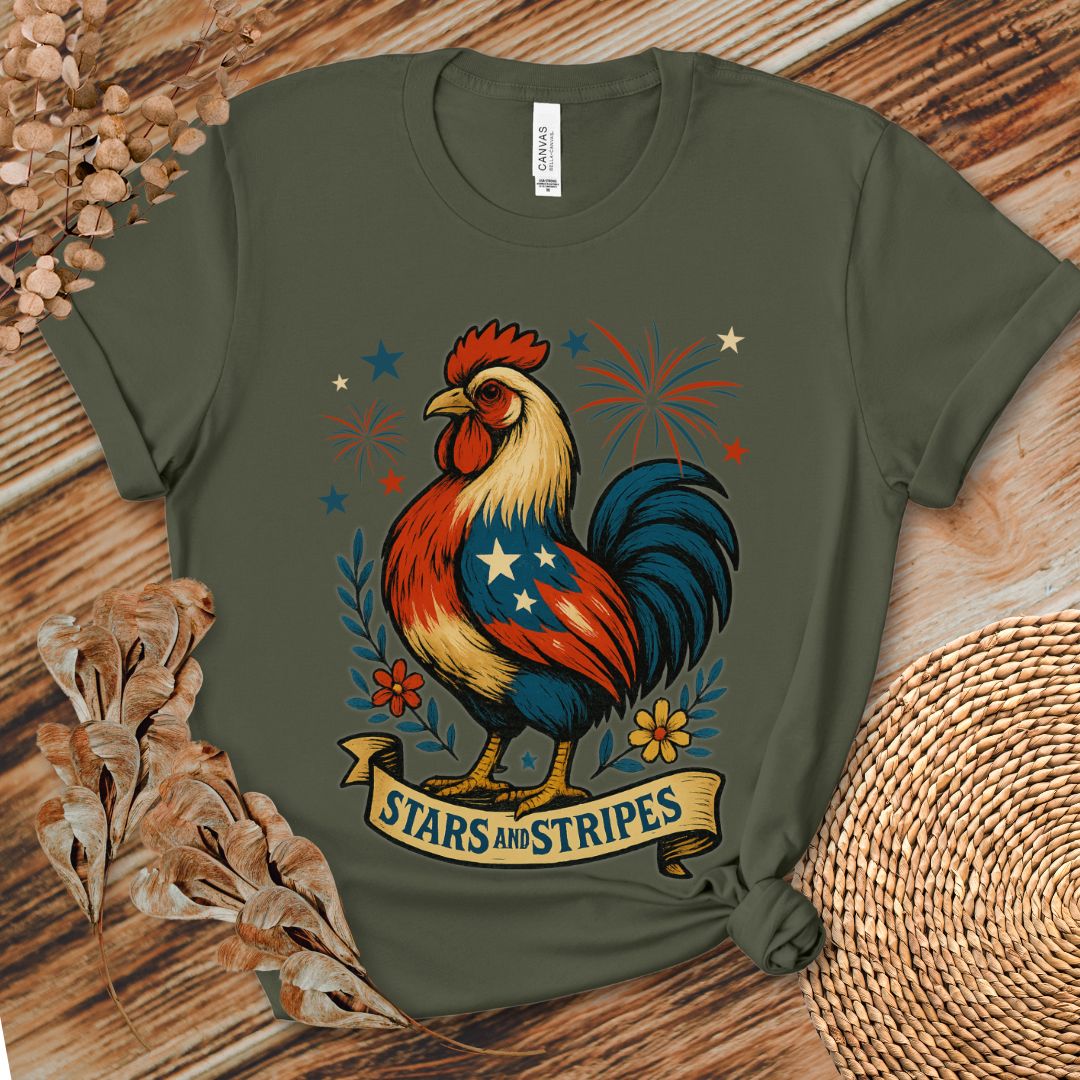 Stars and Stripes Rooster Shirt