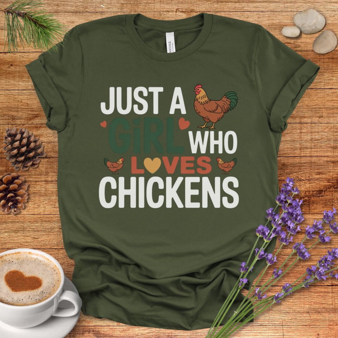Vintage Just a Girl Chicken Tee