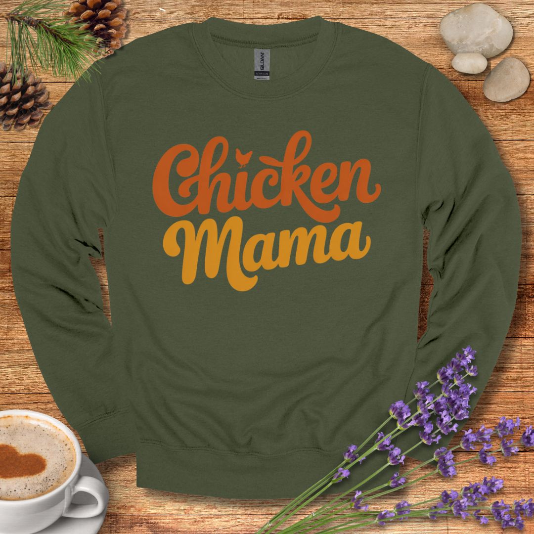 Chicken Mama Sweatshirt – Retro Farm Animal Pullover Gift for Poultry Moms & Backyard Keepers