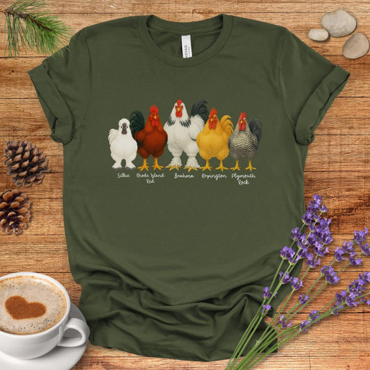 Rooster Roster Chicken T-Shirt