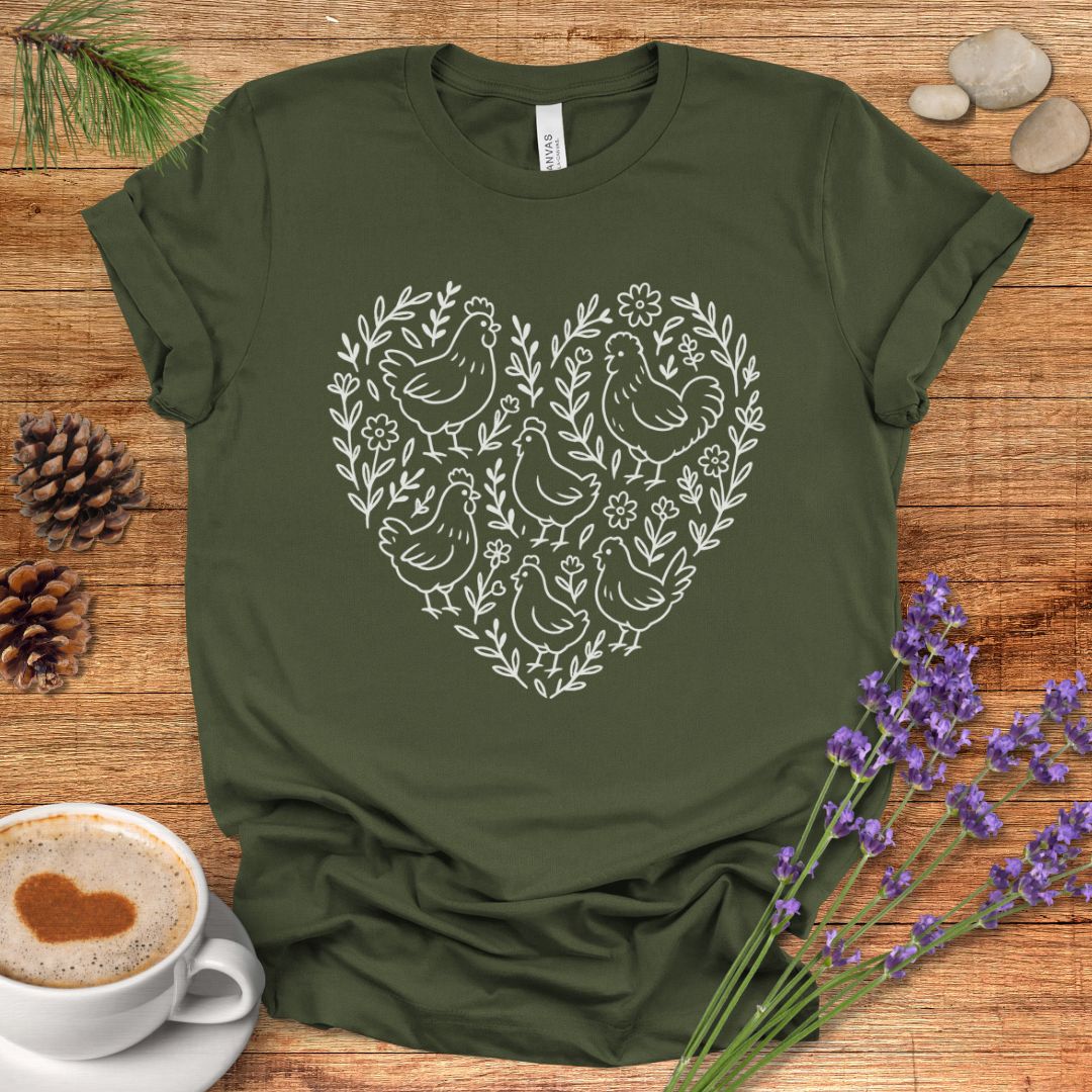 Chicken Heart Floral Tee