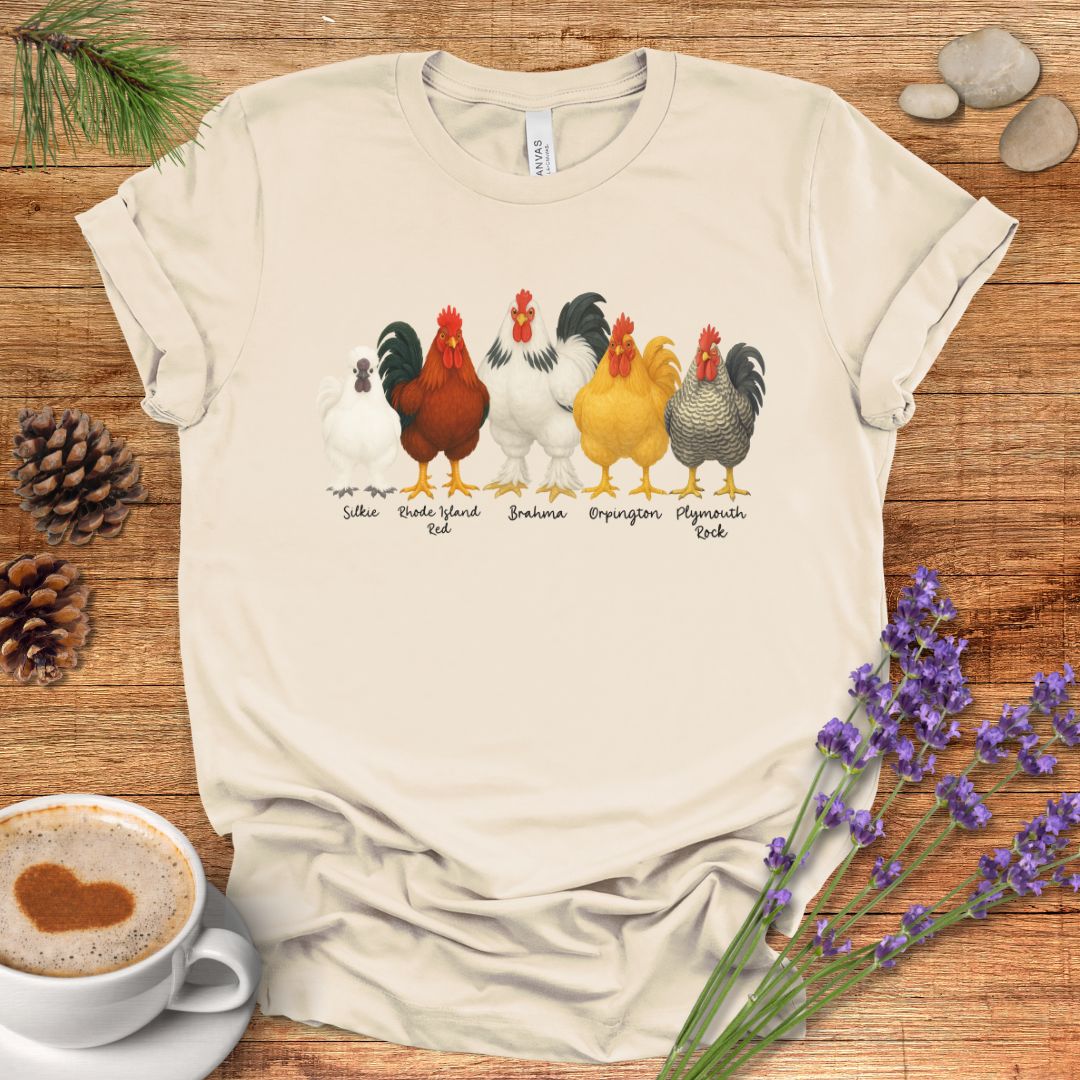 Rooster Roster Chicken T-Shirt