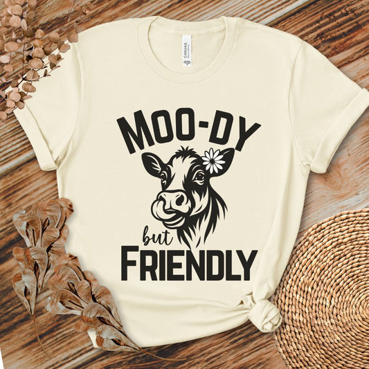 Moo-dy But Friendly Cow Shirt