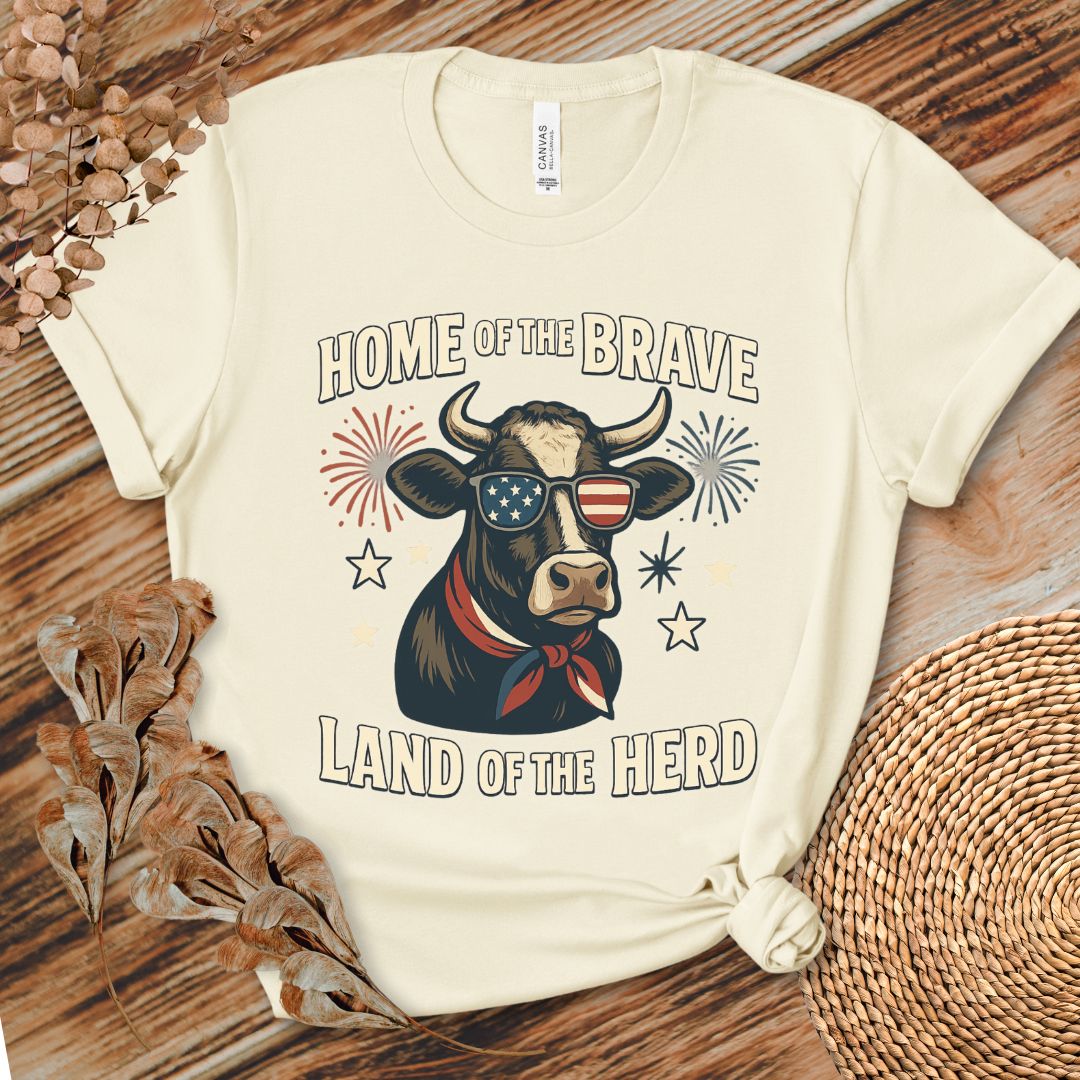 Home of the Brave Cow Shirt