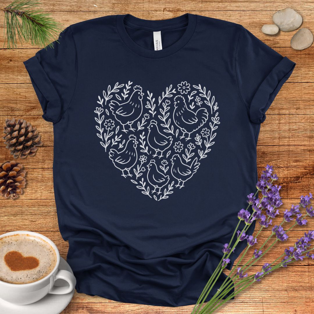 Chicken Heart Floral Tee