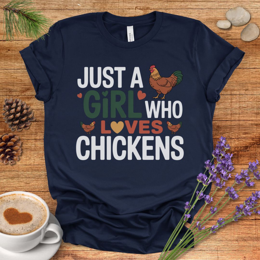 Vintage Just a Girl Chicken Tee