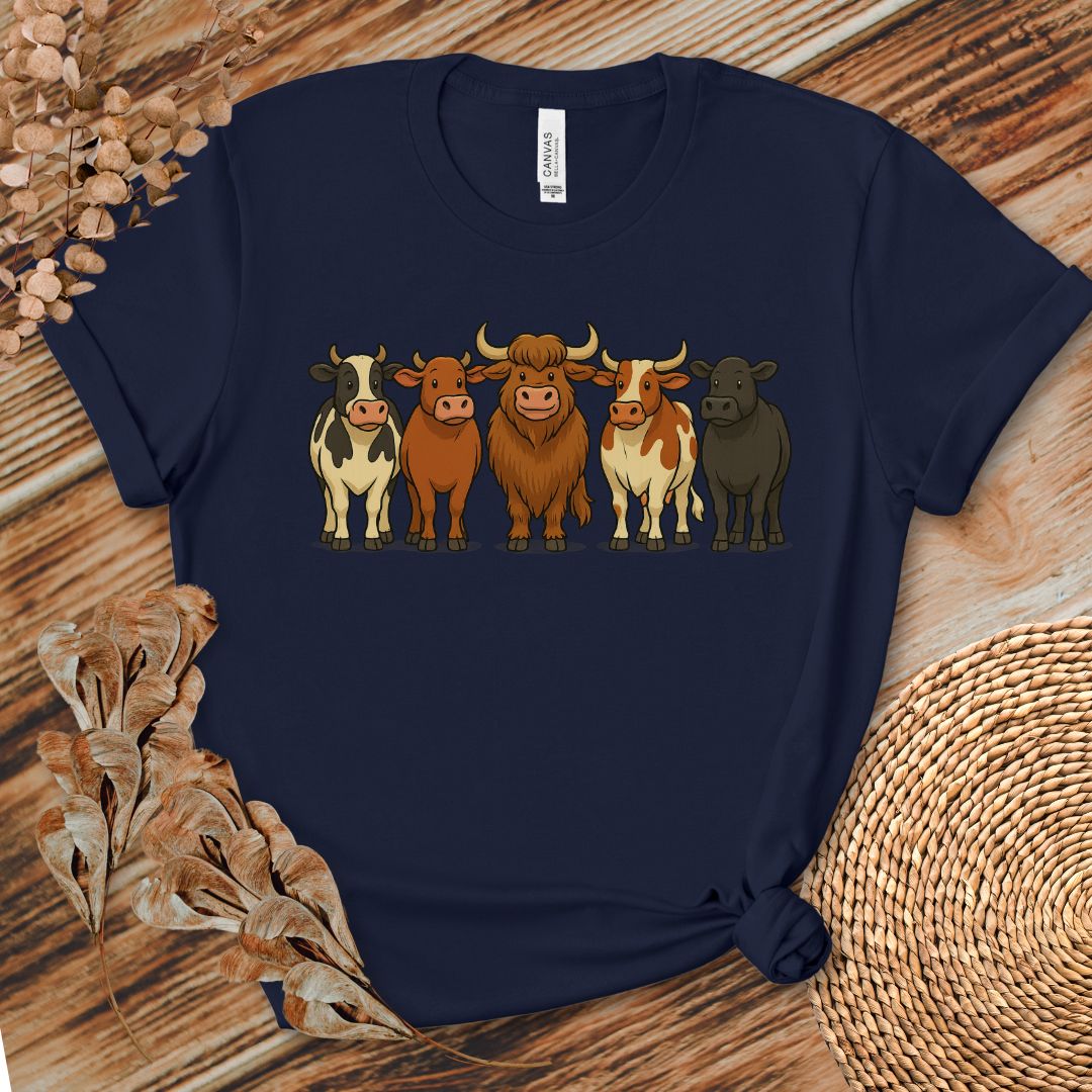 Cow Crew Cartoon Farm Shirt