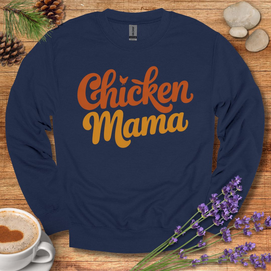 Chicken Mama Sweatshirt – Retro Farm Animal Pullover Gift for Poultry Moms & Backyard Keepers