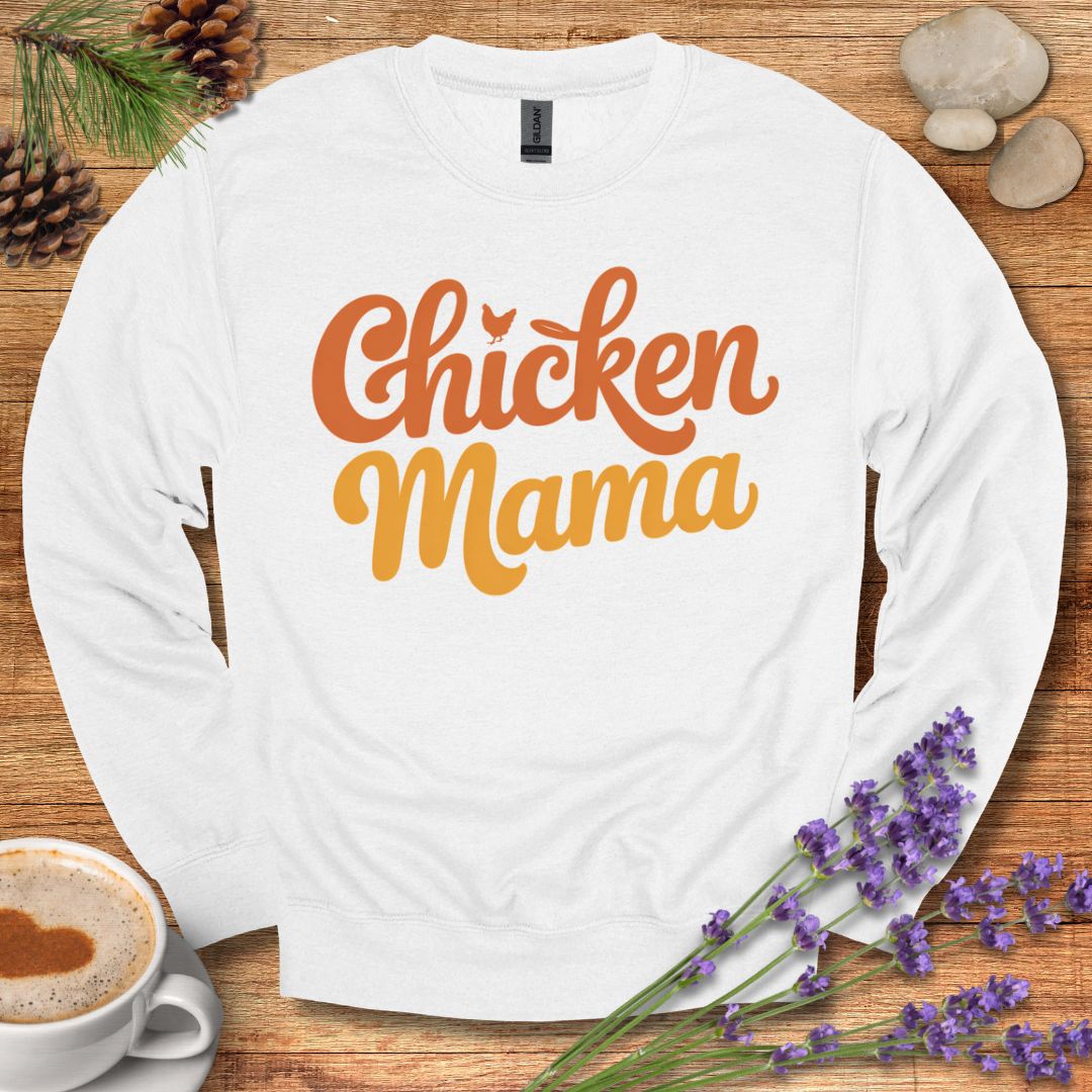 Chicken Mama Sweatshirt – Retro Farm Animal Pullover Gift for Poultry Moms & Backyard Keepers