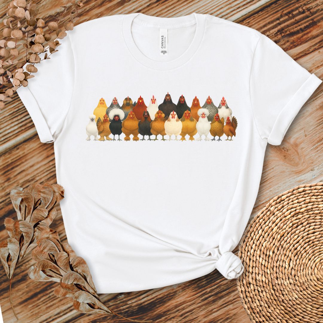 Popular Chicken Breeds Lineup T-Shirt