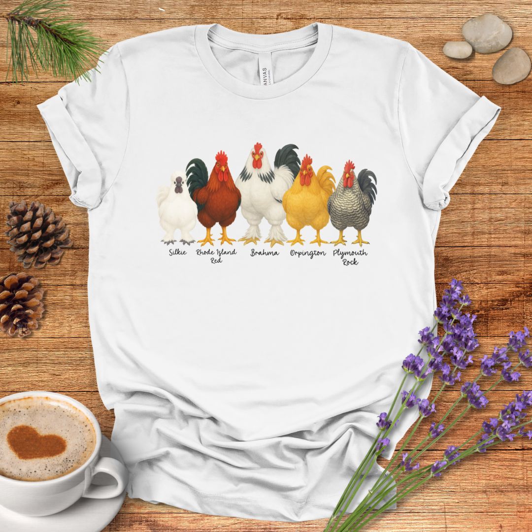 Rooster Roster Chicken T-Shirt