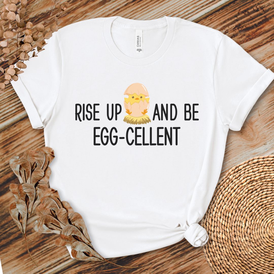 Eggscellent Attitude Motivational Tee