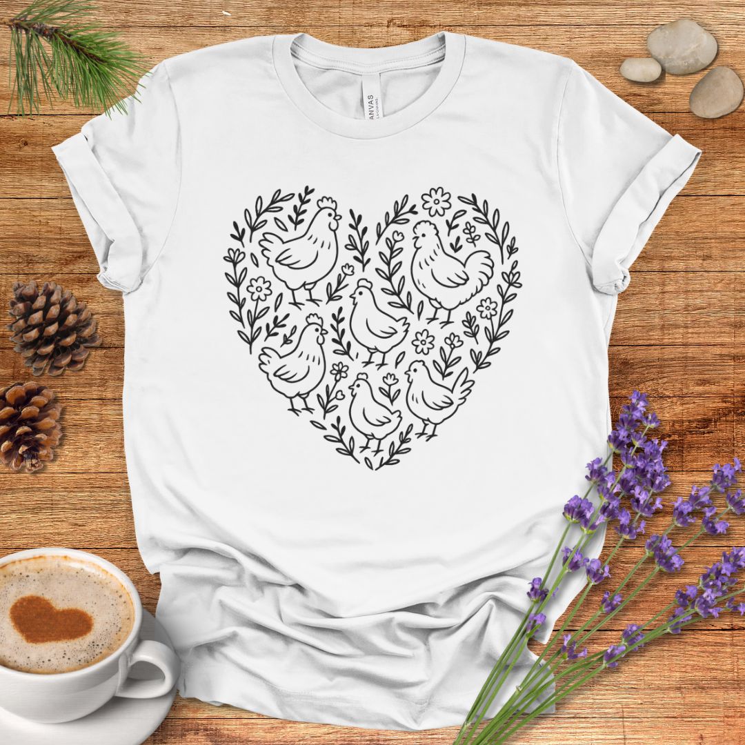 Chicken Heart Floral Tee