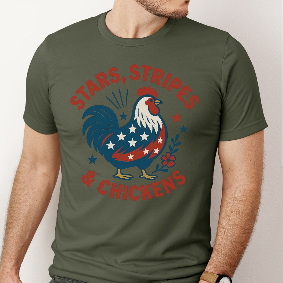 Stars Stripes Chickens Shirt