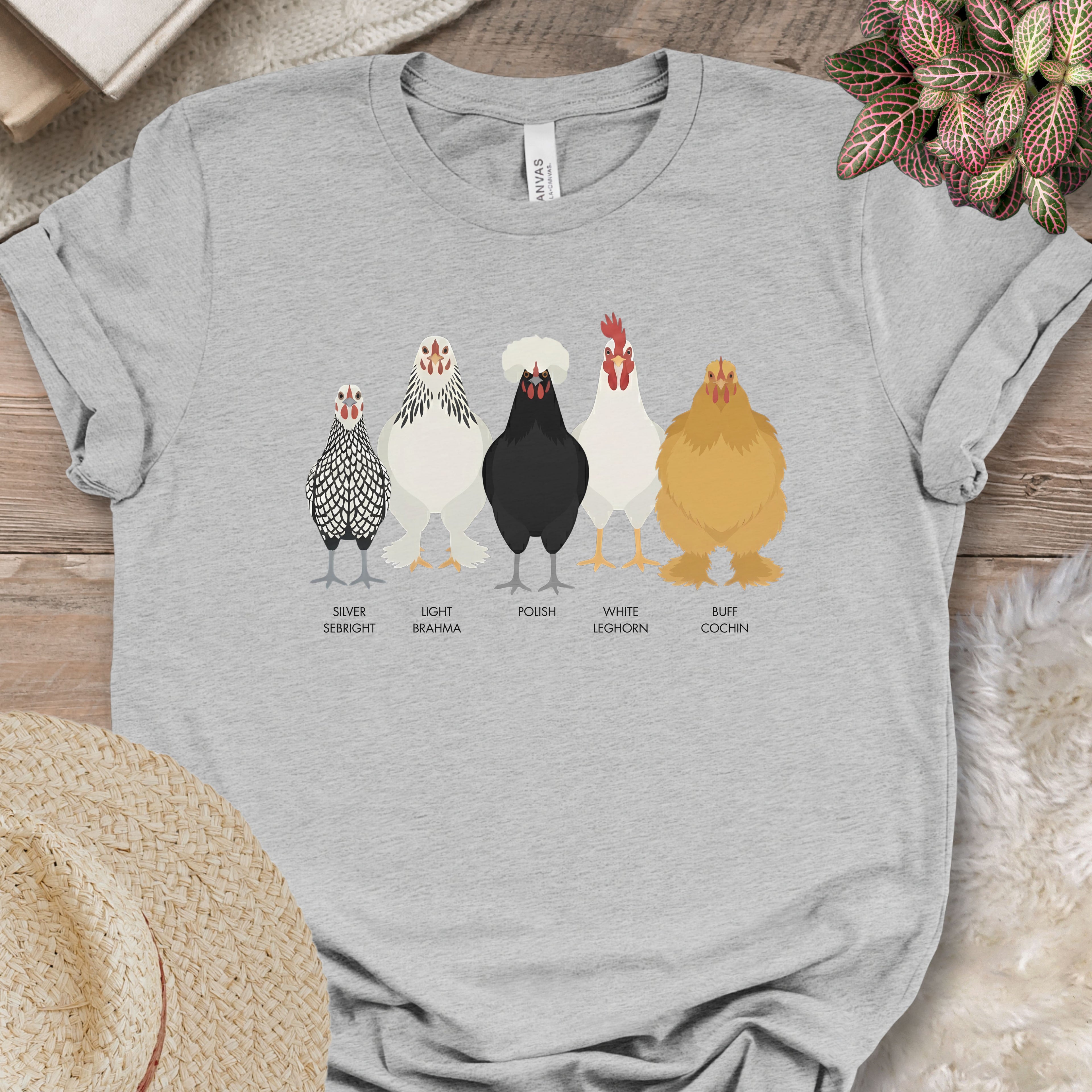 Backyard Chicken Breeds Tee (C)