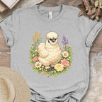 Silkie Chicken Floral T-Shirt